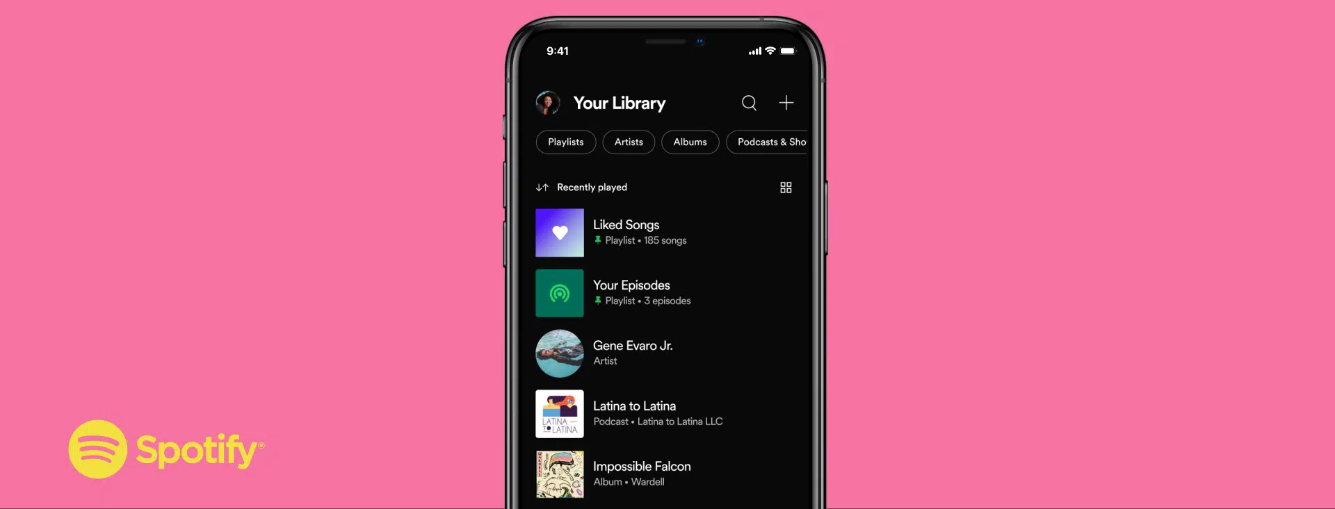 Spotify New Your Library PR Header 1920E2808A×E2808A733 EN