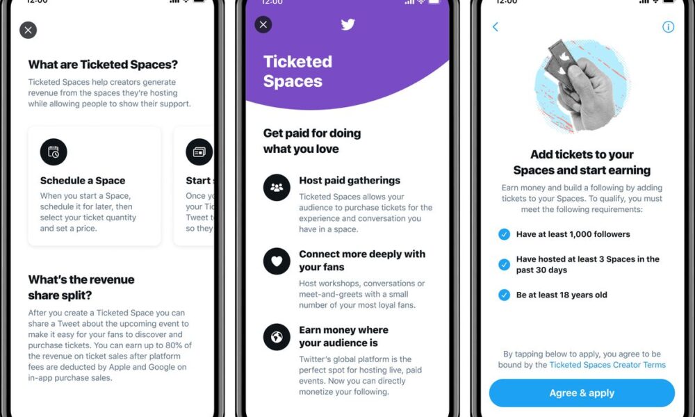 تويتر تطلق Ticketed Spaces