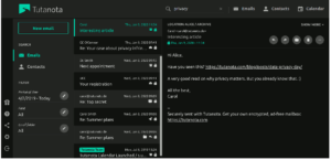 tutanota encrypted search