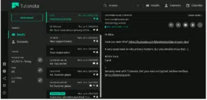 tutanota encrypted search