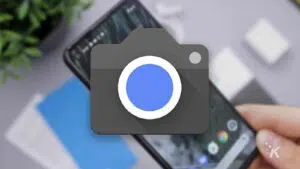 google camera app logo blurred background