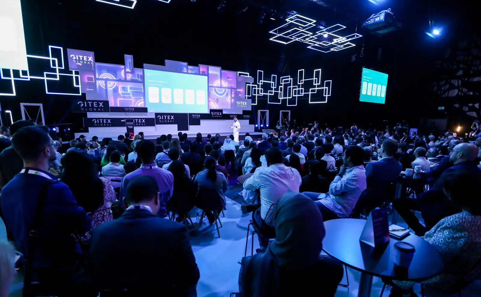 His Excellency Abdulla Bin Touq Al Marri UAE Minister of Economy addressing the audience at GITEX GLOBAL