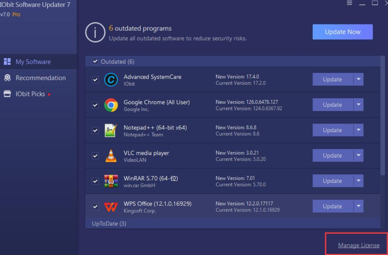 IObit Software Updater Pro الحل المثالي لتحديث برامج الكمبيوتر