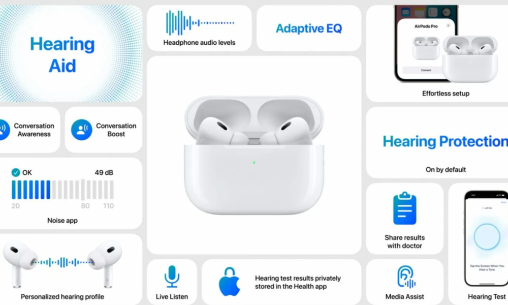 أبل تقدم حلولًا طبية جديدة في سماعات AirPods Pro 2 لدعم ضعاف السمع