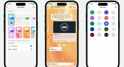 واتساب يتيح لمستخدمي آيفون تخصيص ألوان واجهة الدردشات
