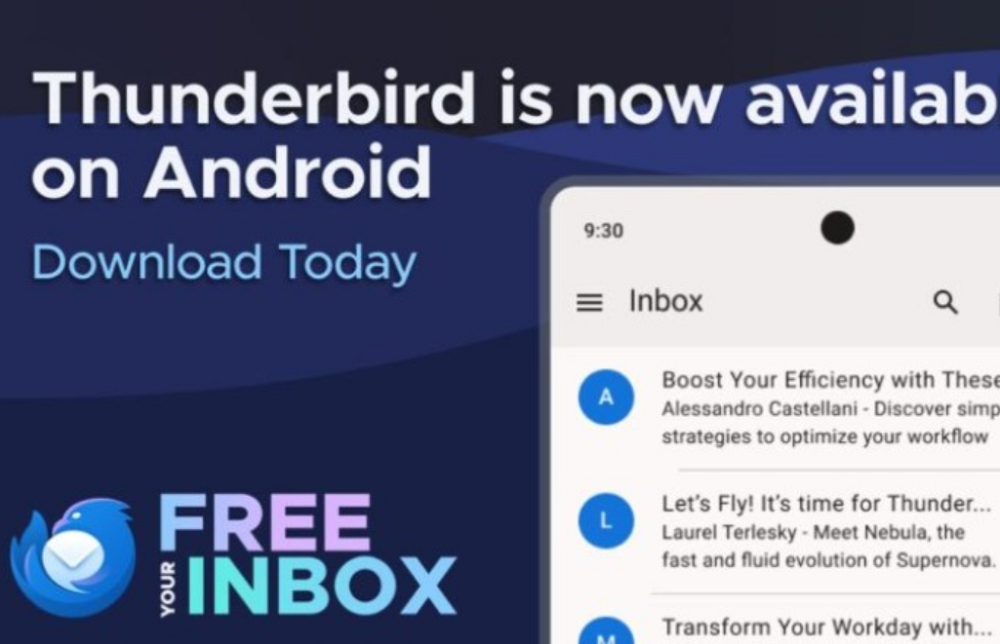 إطلاق تطبيق ثندربيرد لأندرويد خطوة من موزيلا لتوسيع تجربة البريد الإلكتروني