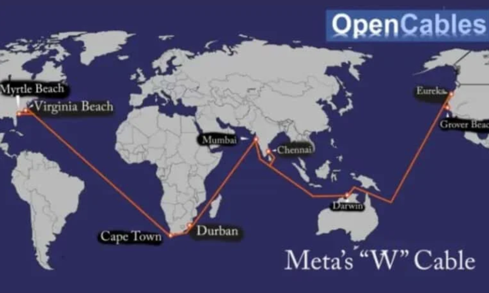 ميتا تدخل التاريخ خطة لبناء أكبر شبكة كابلات بحرية في العالم
