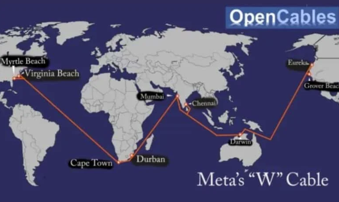 ميتا تدخل التاريخ خطة لبناء أكبر شبكة كابلات بحرية في العالم