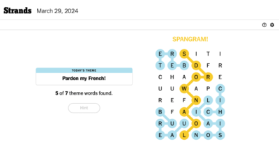 حل لغز Strands اليوم من نيويورك تايمز