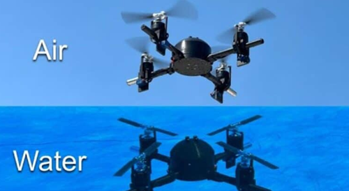 مسيّرة متعددة البيئات طائرة هجينة تحلّق وتغوص بسلاسة