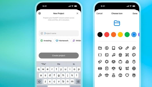 OpenAI تتيح ميزة المشروعات لمستخدمي ChatGPT مجانًا