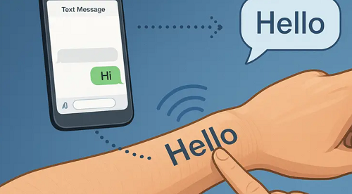 ابتكار جلدي ذكي يحوّل اللمسات إلى رسائل نصية ويعيد إرسالها عبر اهتزازات دقيقة