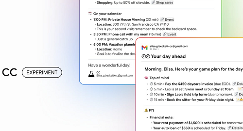جوجل تختبر وكيلًا ذكيًا جديدًا CC لتقديم ملخص صباحي مُخصّص لإدارة يوم المستخدم
