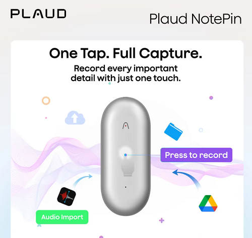 Plaud تكشف عن جهاز تسجيل NotePin S الذكي بحجم صغير وذكاء اصطناعي متقدم في CES 2026