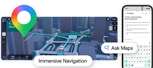 جوجل تضيف ميزة اسأل الخرائط المدعومة بالذكاء الاصطناعي إلى Google Maps