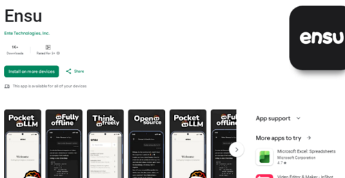 Ensu تجربة ذكاء اصطناعي محلية بالكامل بدون إنترنت أو حسابات