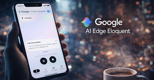 Google AI Edge Eloquent جوجل تدخل منافسة الإملاء الصوتي على آيفون بميزة العمل دون إنترنت