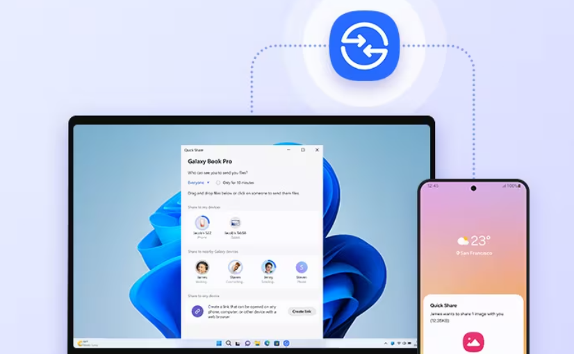 سامسونج تقترب من كسر الحواجز مشاركة الملفات مع آيفون عبر Quick Share