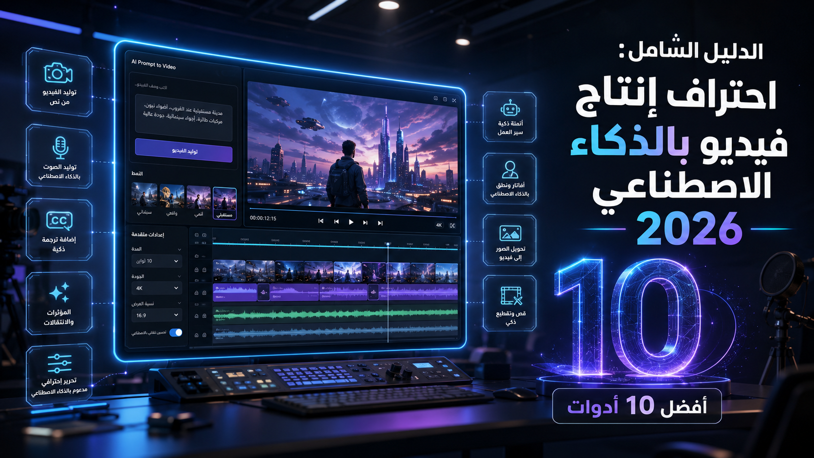 الدليل الشامل احتراف إنتاج فيديو بالذكاء الاصطناعي 2026 (أفضل 10 أدوات)