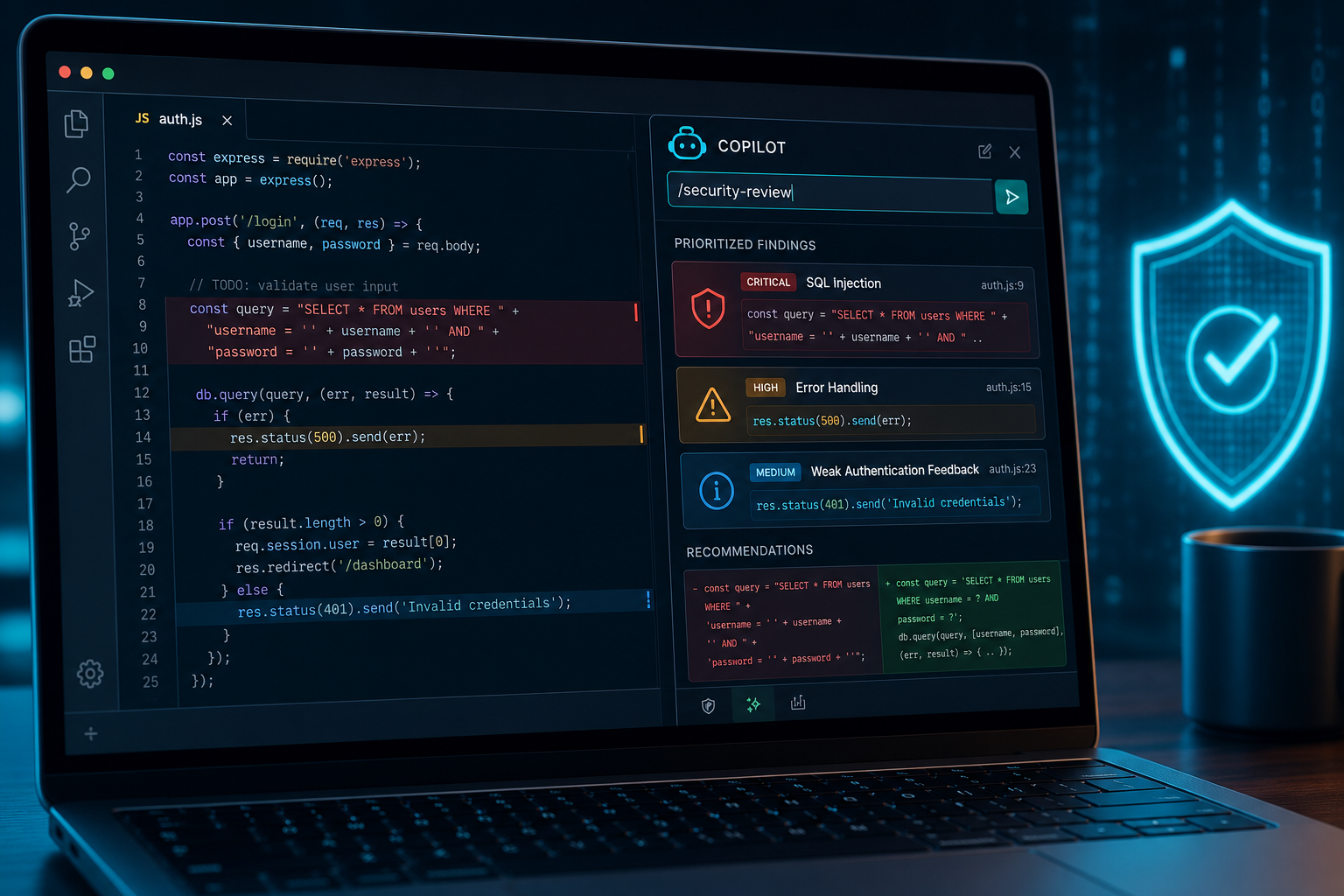 github copilot security review 2026 07 21