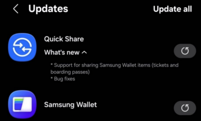 Samsung Wallet يدعم مشاركة التذاكر وبطاقات السفر عبر Quick Share