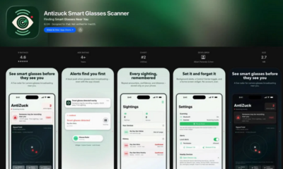 تطبيق AntiZuck Smart Glasses Scanner يتصدر متجر أبل وسط مخاوف من النظارات الذكية