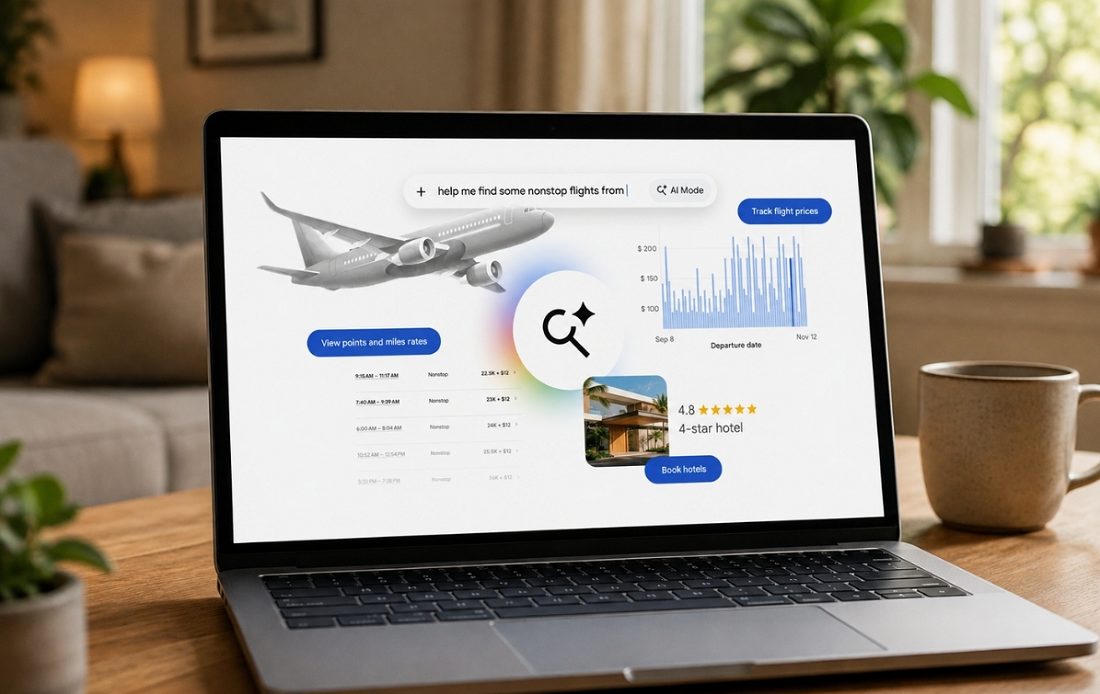 وضع الذكاء الاصطناعي من جوجل يتحول إلى مساعد سفر متكامل لتتبع الأسعار وحجز الفنادق