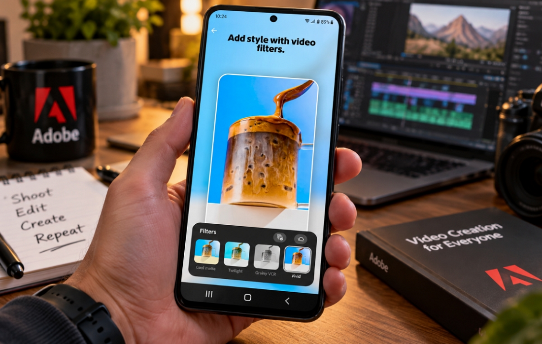 تطبيق Adobe Premiere لأندرويد يصل رسميًا. مونتاج 4K مجانًا دون علامة مائية