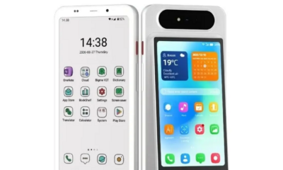 هاتف HiBreak Dual 3 بشاشتين للحبر الإلكتروني وLCD. يبدأ من 629 دولارًا